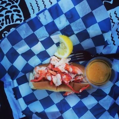 Unbelievably good hot buttered lobster roll