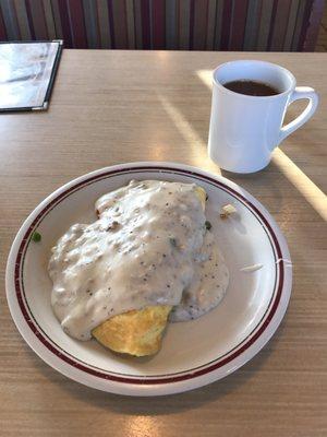 Western omelette no cheese sausage gravy yummy!