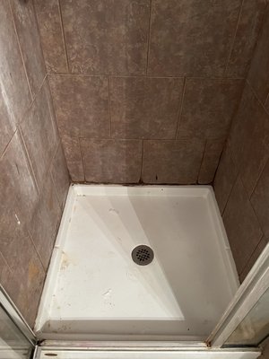 Bottom of Stand Up Shower (Before)