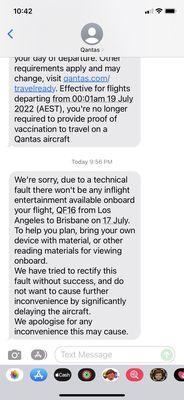 Qantas can't offer in-flight entertainment on a 15-hour flight?? Come ON.