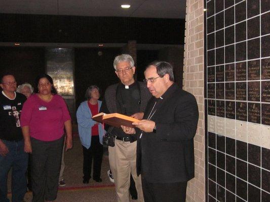 The Blessing of the Memorial Wall of Our Lady of Guadalupe