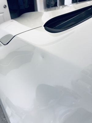 2019 Toyota Highlander BEFORE paintless dent repair