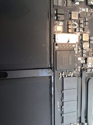 MacBook Air water damage.