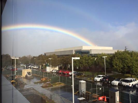 Rainbow over the trail