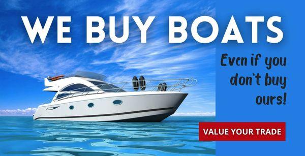 Value your boat trade at Bluewater Marine. We'll buy your boat even if you don't buy one of ours.