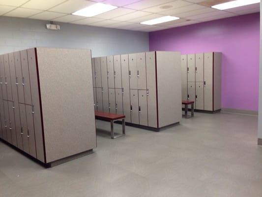 Newly renovated locker room area. (Men's)