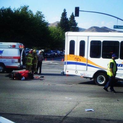 My bike and the city bus that ran me over