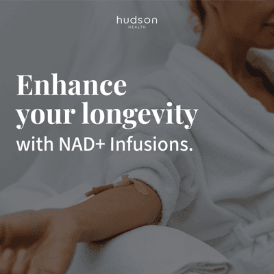 Don't waste anymore time. Hudson Health now offers NAD+ IVs and NAD+ Testing for the ultimate longevity treatment.