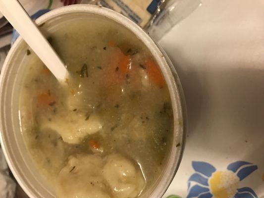 Chicken dumpling soup , oh delicious !!