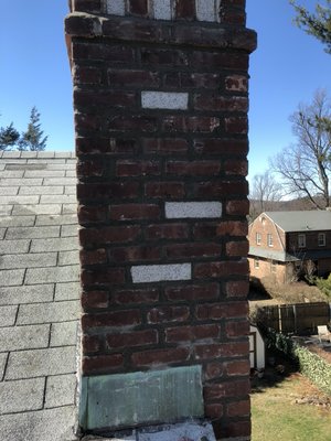 Chimney pointing completed.