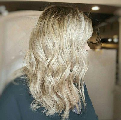 Nude Blonde with a shadowed root