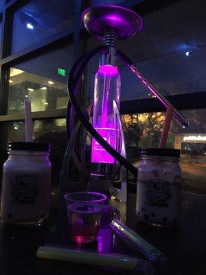 Hookah, boba, and soap to blow bubbles!