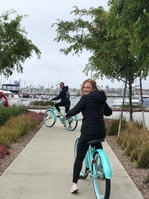 Mint/blue bikes!