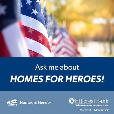 Ask me about discounts for heroes when buying or refinancing a home! #homeownership #homesforheroes