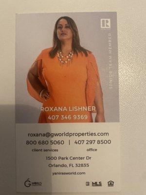 Roxana Lishner - Gworld properties