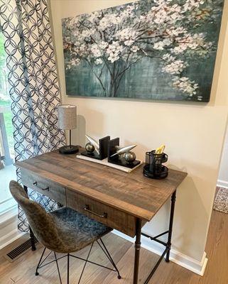 Great small area to add a desk and reading nook.