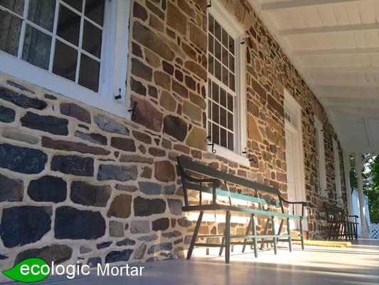 New Hope Parry Mansion restored using Ecologic Mortar by deGruchy Masonry in 2012.