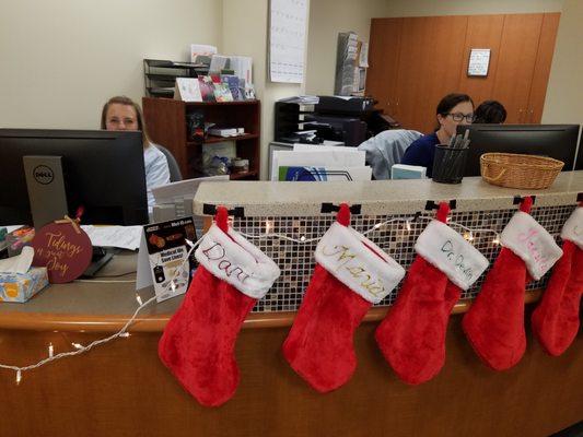 Deck your office with Christmas stockings!