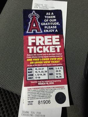 Angels ticket voucher time again!