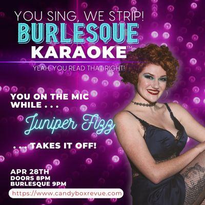 Atlanta's Burlesque Karaoke by our resident Atlanta burlesque troupe, The Candybox Revue!