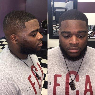 Wave length bald fade.