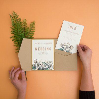 Invitation Suite from the Envelopments Wedding Collection