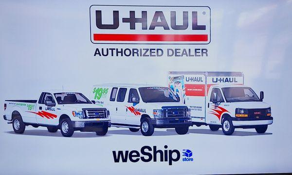 Yes, Weship is Now Authorized U haul Dealer also, One Stop to all your Moving and Rental Requirements available to reserve walkIn or 24/7.