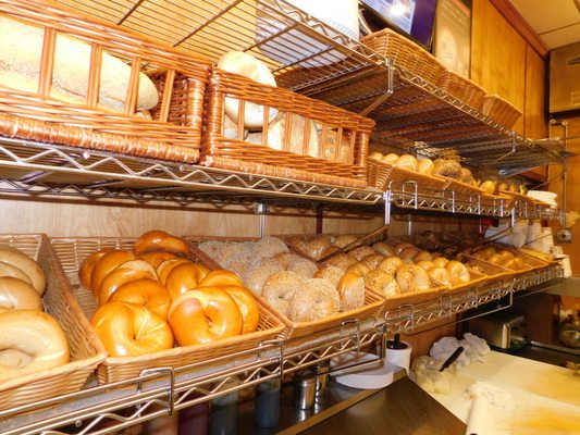 Fresh bagels made on premises