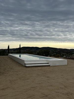 Modern monolithic pool and spa