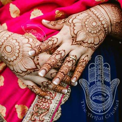 Bridal henna, floral and jewelry style