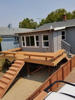 Redwood deck