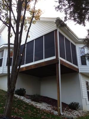 Screened in porch completed with our Energy Saving Solar Screen