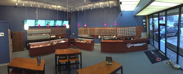 Our beautiful vape shop in Fairbanks just opened and is completely outfitted with electronic cigarettes & US made eLiquids