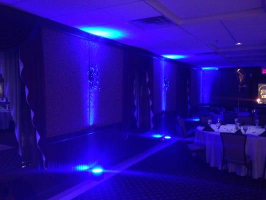 Uplighting in a fierce blue!