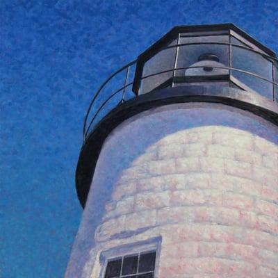 Owner Will Kefauver's painting, "Tower", 30" x 30", oil on linen