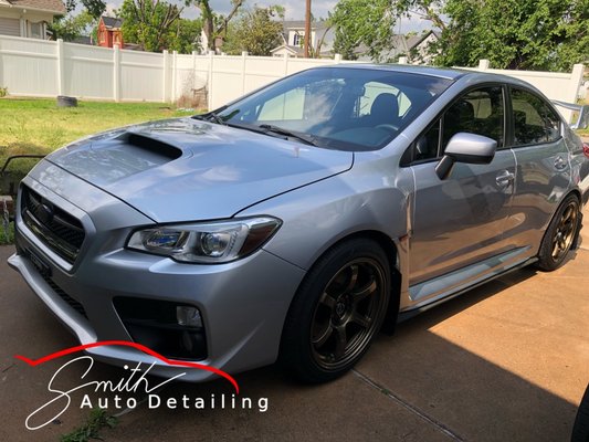 Exterior Detail on this WRX making the whole car look amazing (even in the shade). Auto Detailing in Edmond, Ok