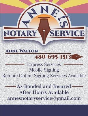 Anne’s Notary Service