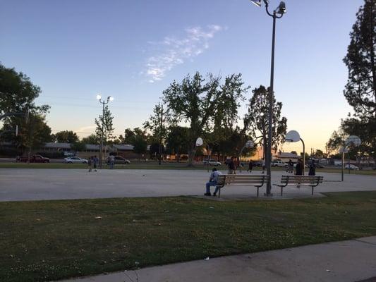 Basketball court.