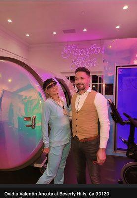 Genesis Hyperbarics Health & Wellness Center has an Oxyhelp Multiplace Hyperbaric Chamber. 

Guess who bought one just like it, but in pink?