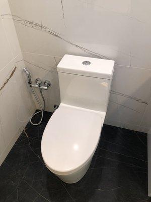 Installed new one piece toilet