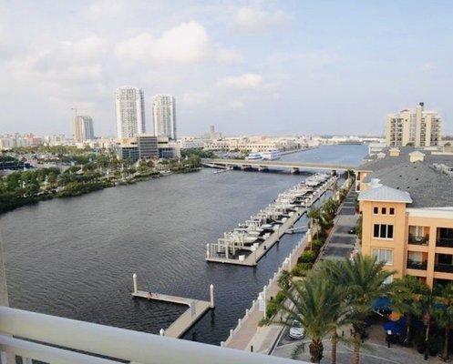 View from 18th floor of Grandview Condominiums Harbour Island, Downtown Tampa