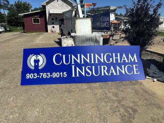 Sign Going up at our new office location in Quitman