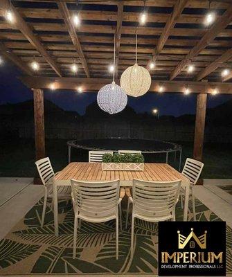 Pergola with String lights