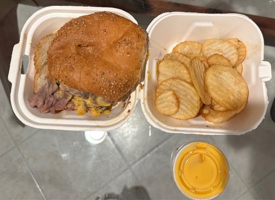 Roast Beef and cheese with Cheese Fries