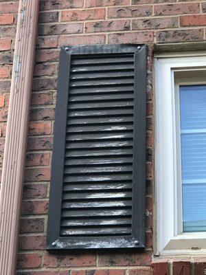 Many Shutters in Need of Paint, or Completely Missing