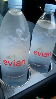 Just here for our water they finally got us our Evian water we are the only ones who buy it.