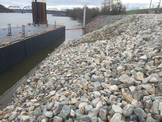 Riverbank Stabilization Project at Marathon Petroleum Terminal in Kenova, WV