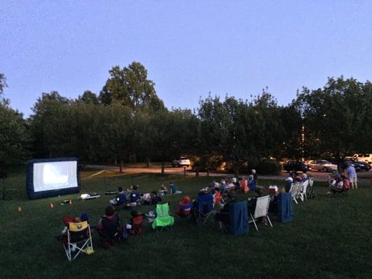 Outdoor movie night on the lawn!