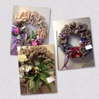 Beautiful seasonal wreaths