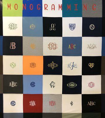 Monogramming and t-shit quilt